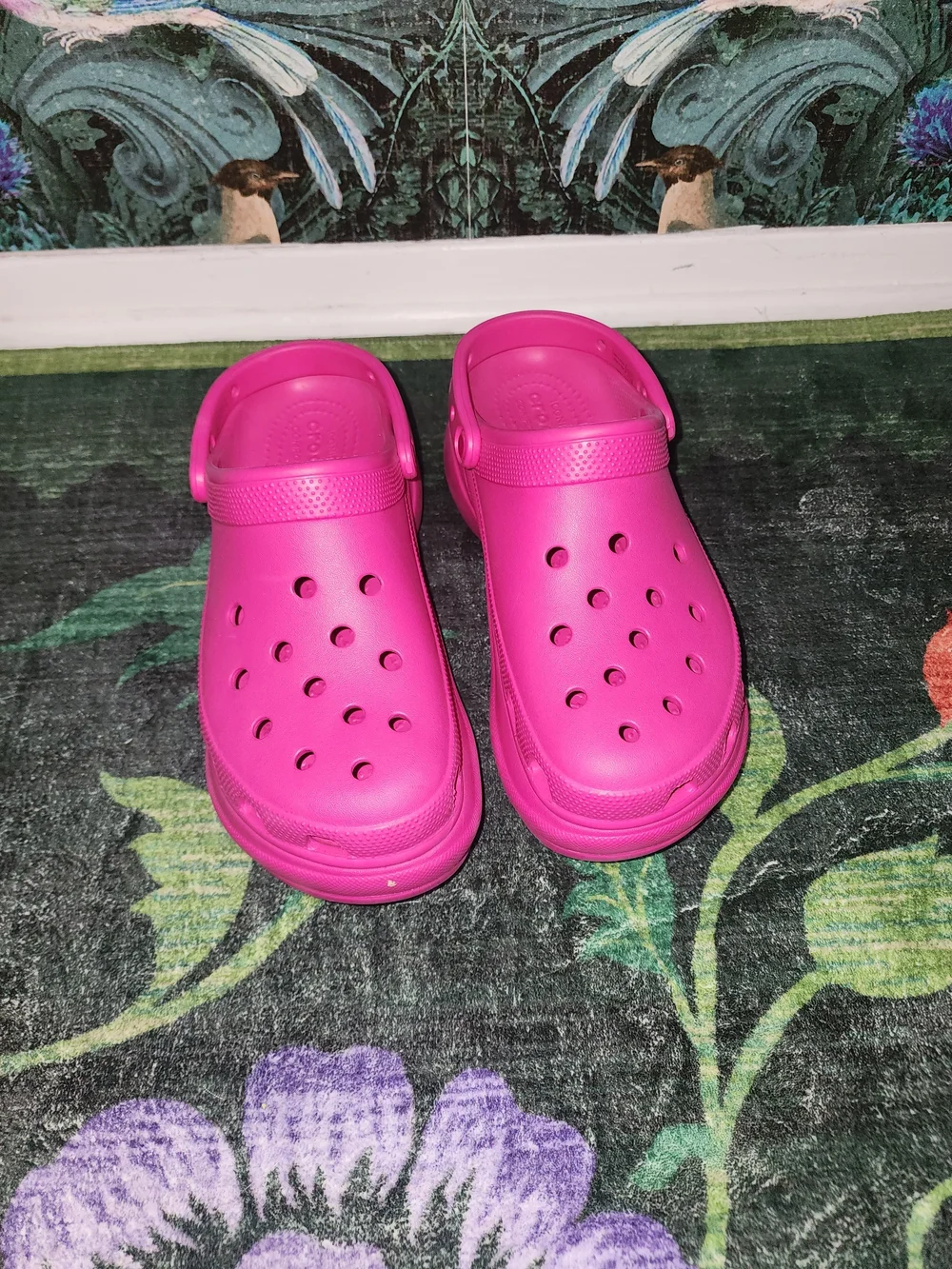 Bright Pink Platform Croc